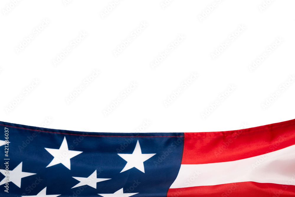 American flag as a background. Top view. American flag as a background. Top view.