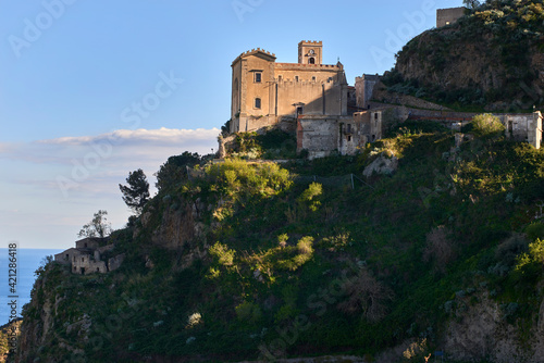 The church of San Nicol   in the Borgo di Savoca in Sicily