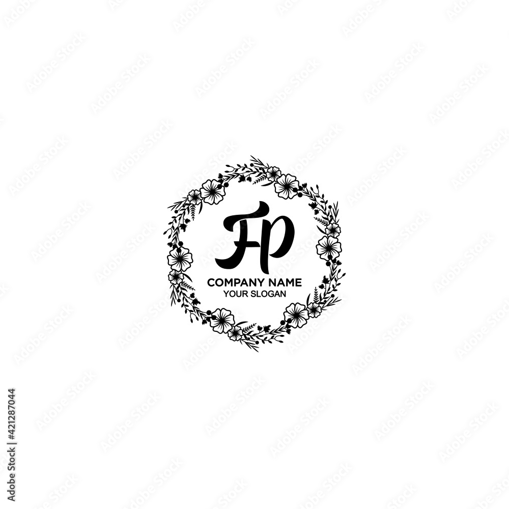 FP initial letters Wedding monogram logos, hand drawn modern minimalistic and frame floral templates FP initial letters Wedding monogram logos, hand drawn modern minimalistic and frame floral templates