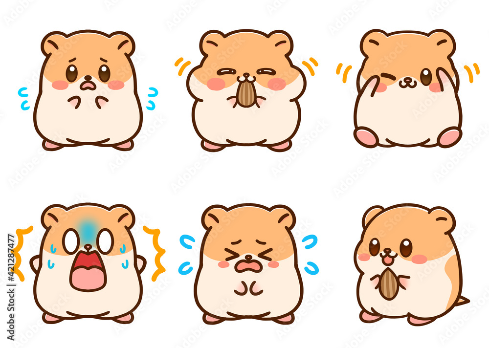 ハムスターのイラスト素材セット2