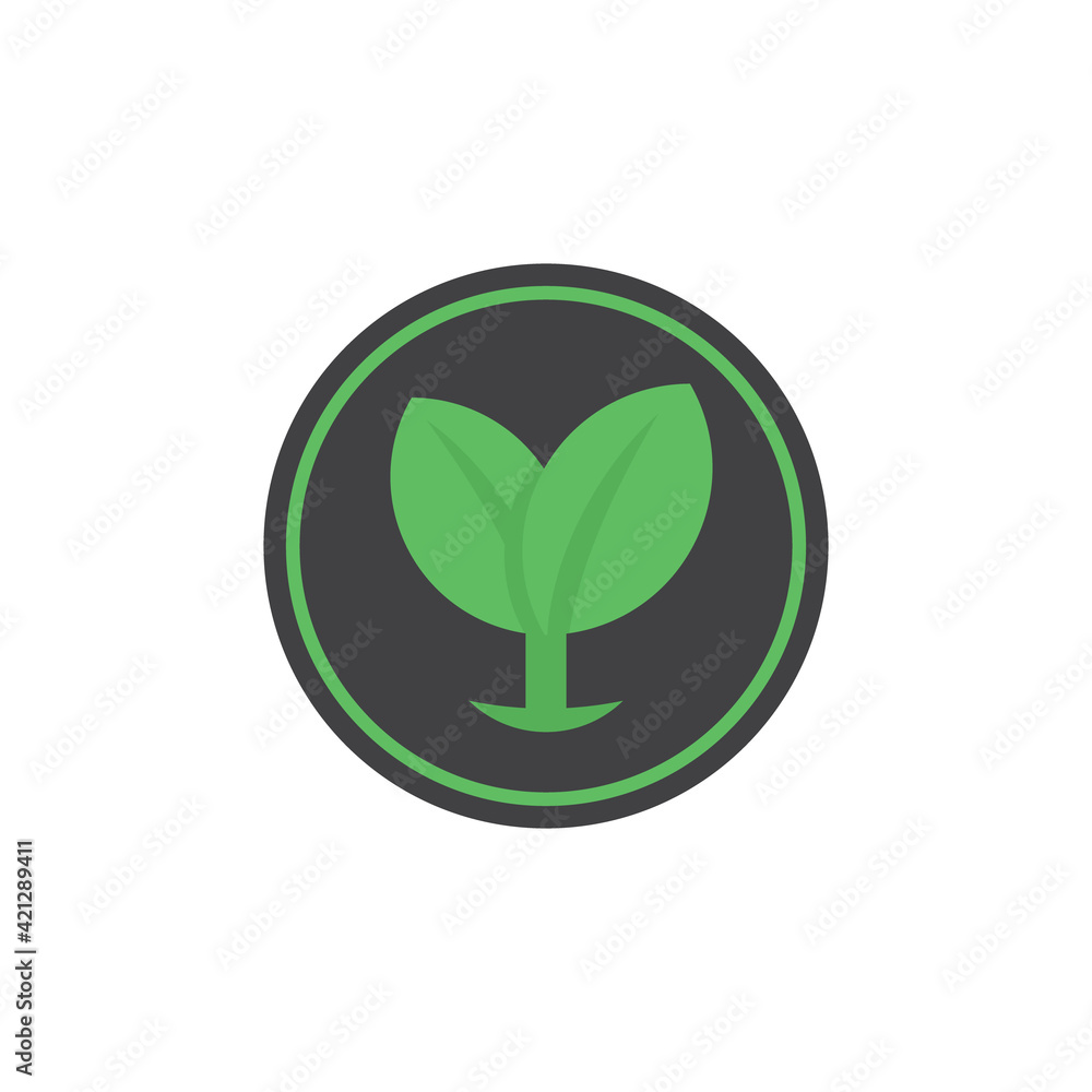 Plant and leaves icon. Leaf symbol of ecology, enviroment and nature. Vegetarian and vegan pictogram design. Plant and leaves icon. Leaf symbol of ecology, enviroment and nature. Vegetarian and vegan pictogram design.