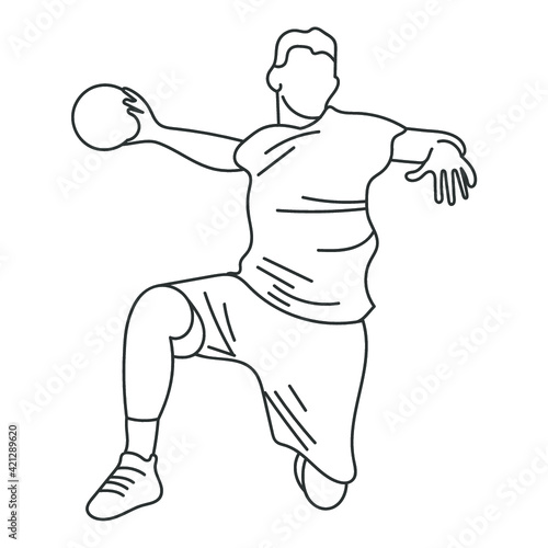 Silhouette handballeur