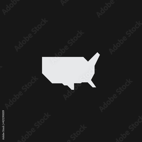 Simplified geometric map of the contiguous United States of America. USA minimalist map.