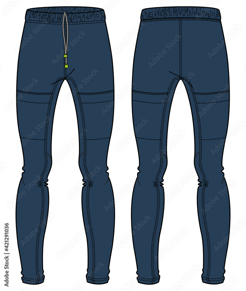 Vecteur Stock Sports Jogger bottom Pants design vector template, Track pants  concept with front and back view, Sweatpants for running, jogging, fitness,  and active wear pants design. | Adobe Stock