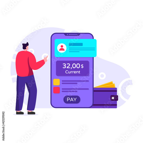 
Budget planning flat design editable illustration 

