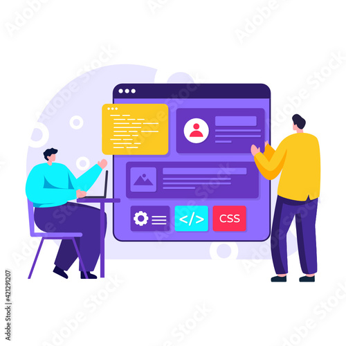 
Website wireframe flat illustration vector

