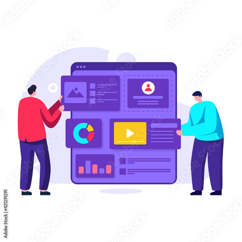 
A content placement flat illustration

