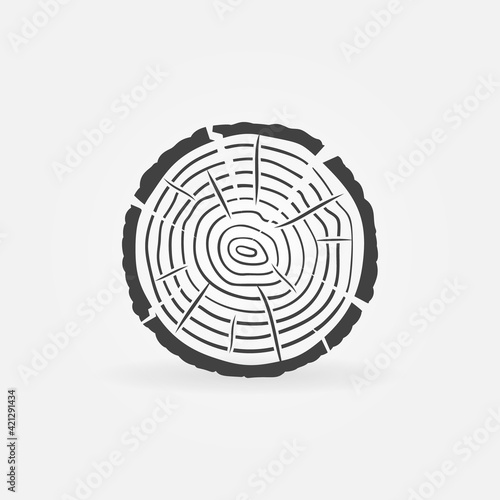 Slice with Tree Rings vector concept icon