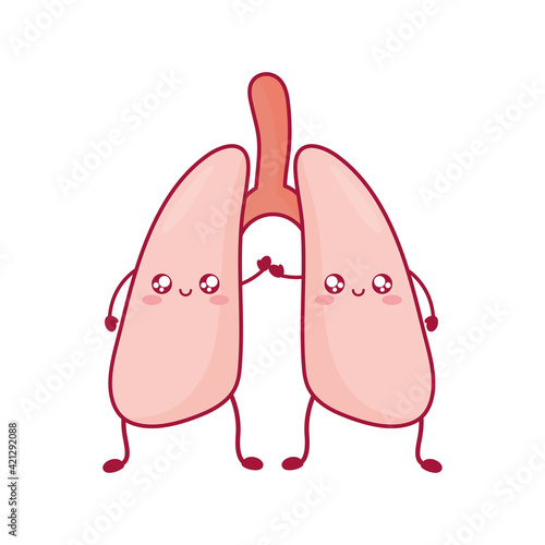 cute lungs icons