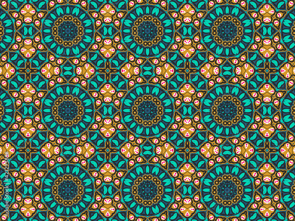 Wallpaper Geometric Ornament Abstract Pattern Green, Black, Blue, and Gold Yellow for Print and Background. Geometric Tile Digital Paper. Wallpaper Geometric Ornament Abstract Pattern Green, Black, Blue, and Gold Yellow for Print and Background. Geometric Tile Digital Paper.