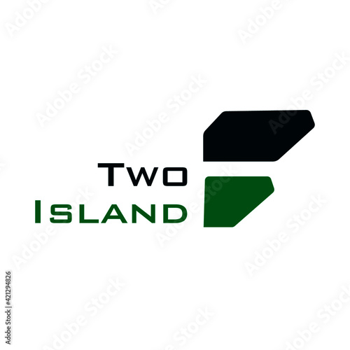 two geometric islands logo