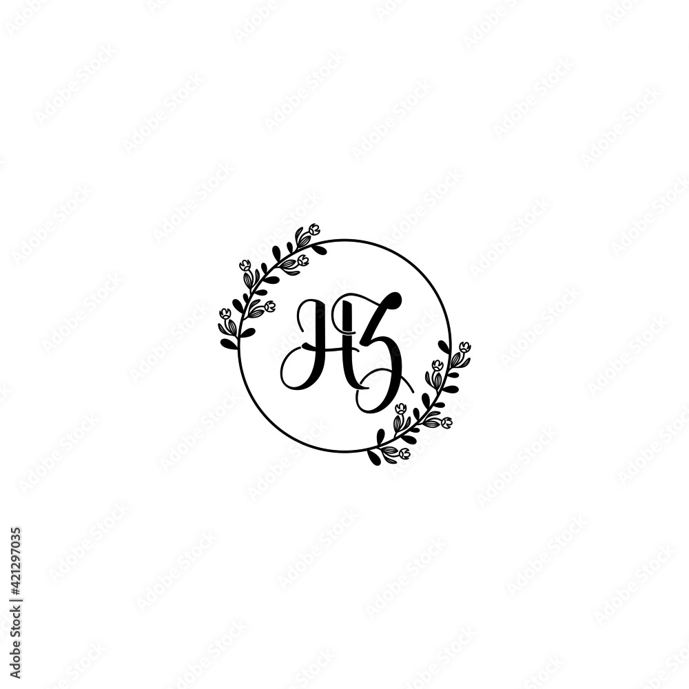 HZ initial letters Wedding monogram logos, hand drawn modern minimalistic and frame floral templates HZ initial letters Wedding monogram logos, hand drawn modern minimalistic and frame floral templates