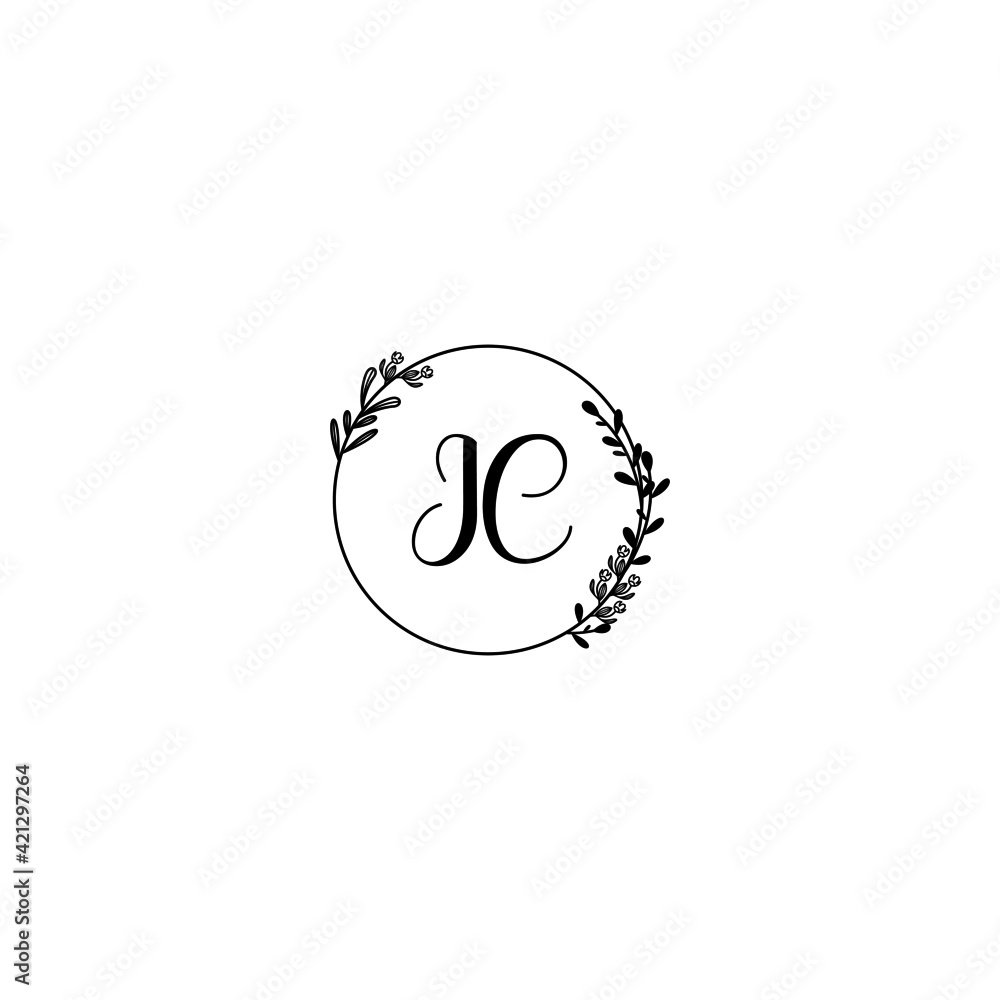 IC initial letters Wedding monogram logos, hand drawn modern minimalistic and frame floral templates IC initial letters Wedding monogram logos, hand drawn modern minimalistic and frame floral templates