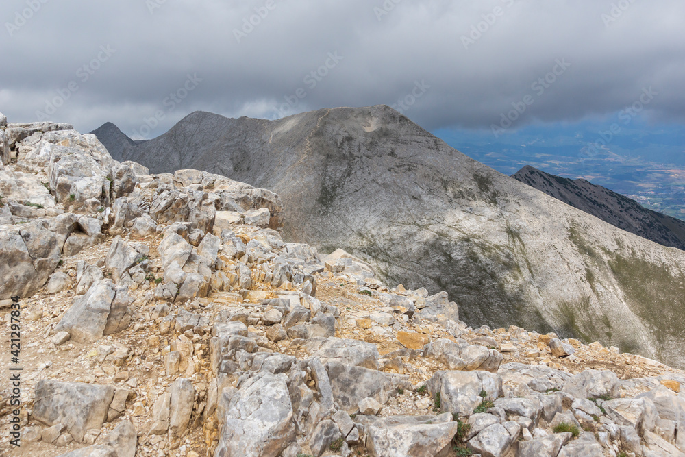 Fototapeta premium Landscape from Vihren Peak, Pirin Mountain, Bulgaria