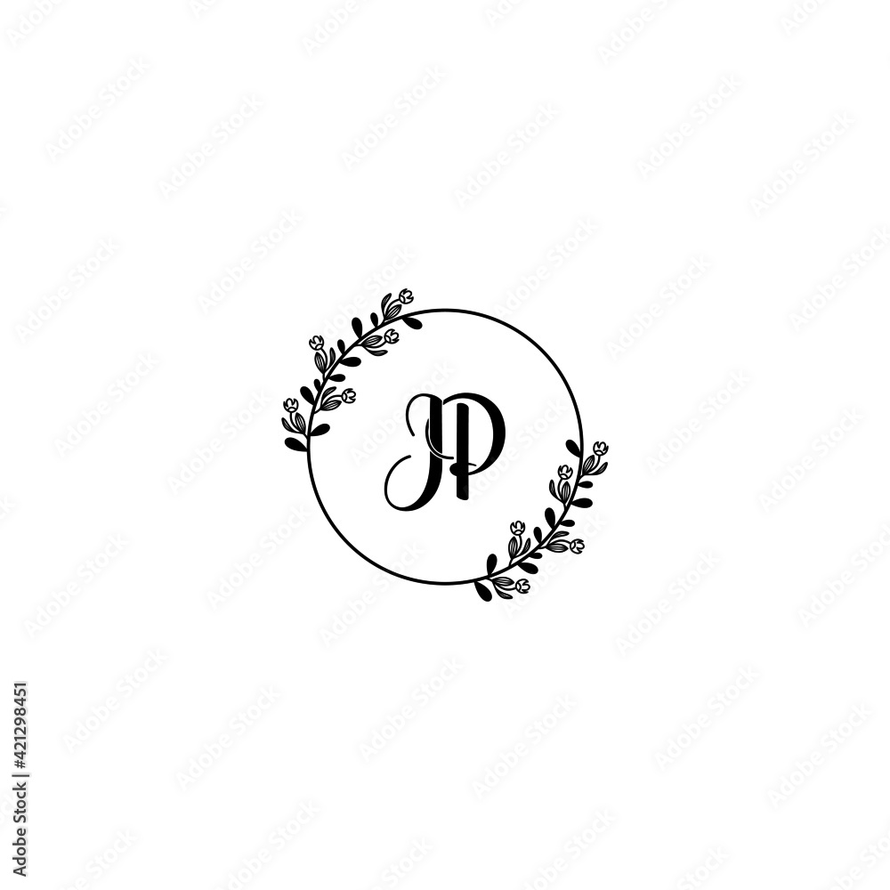 IP initial letters Wedding monogram logos, hand drawn modern minimalistic and frame floral templates IP initial letters Wedding monogram logos, hand drawn modern minimalistic and frame floral templates