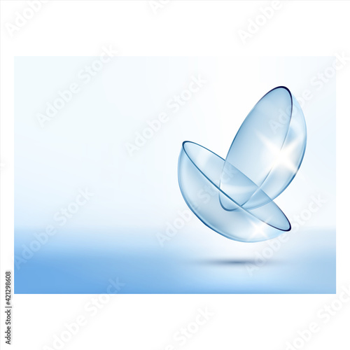 Contact Lenses Creative Advertising Poster Vector Illustration