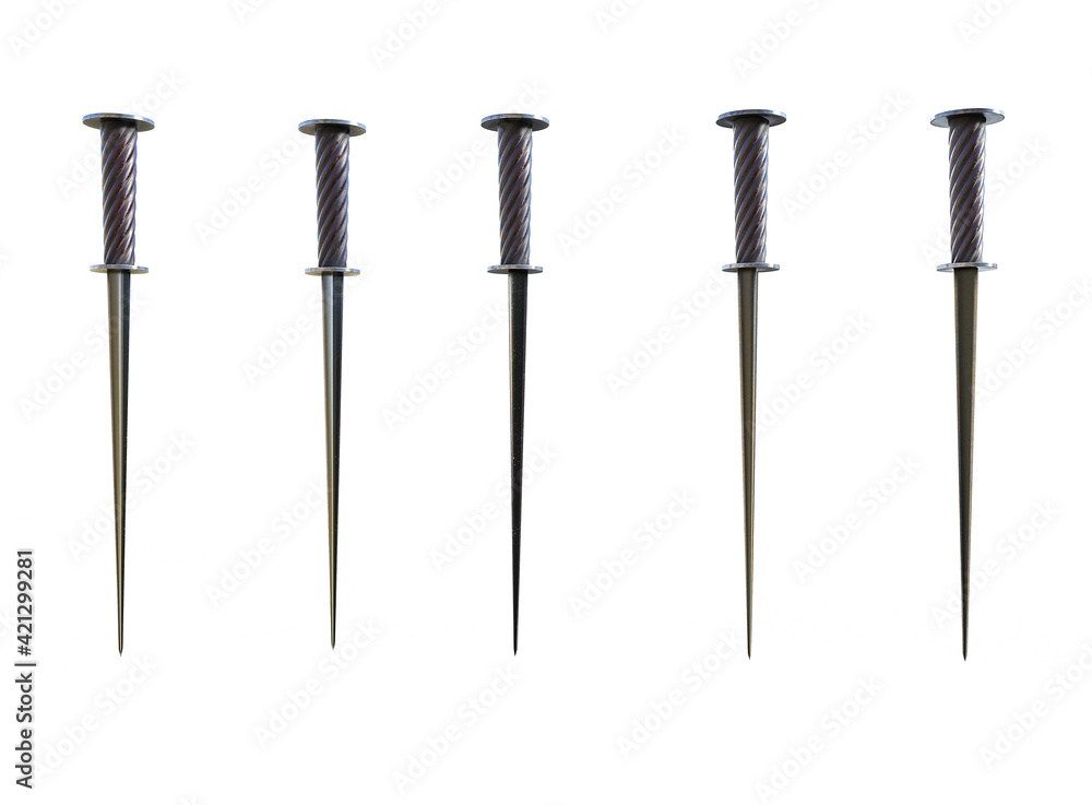 Triangle Dagger Render On White Background Triangle Dagger Render On White Background