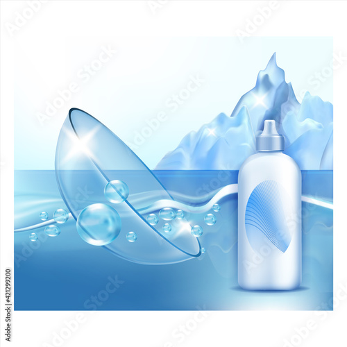 Crystal Clear Vision Advertising Banner Vector Illustration