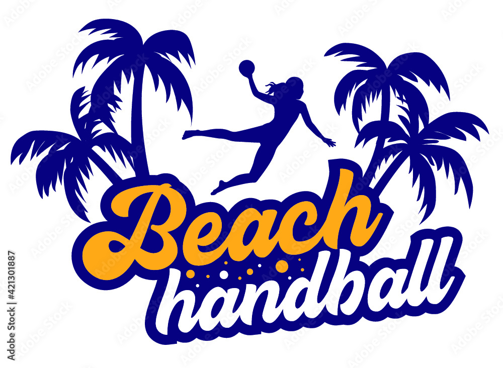 Illustration beach handball femme