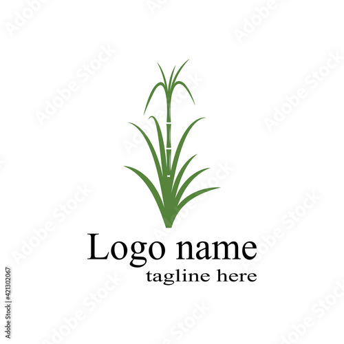 Sugar cane Logo Template vector symbol nature