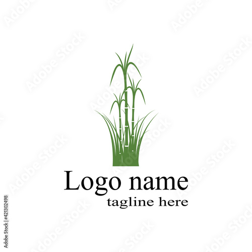 Sugar cane Logo Template vector symbol nature