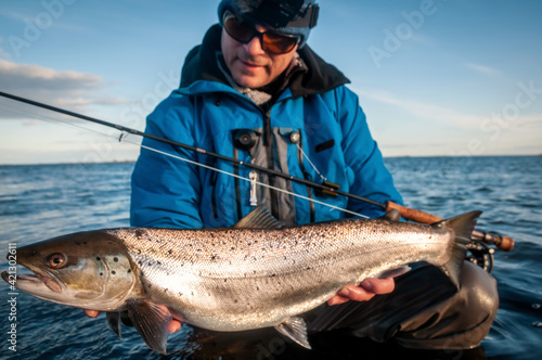 Sea trout caught on the fly rod
