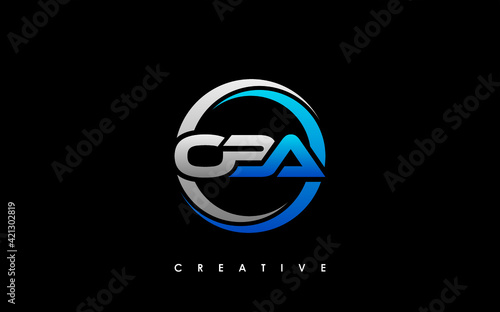 OBA Letter Initial Logo Design Template Vector Illustration	
