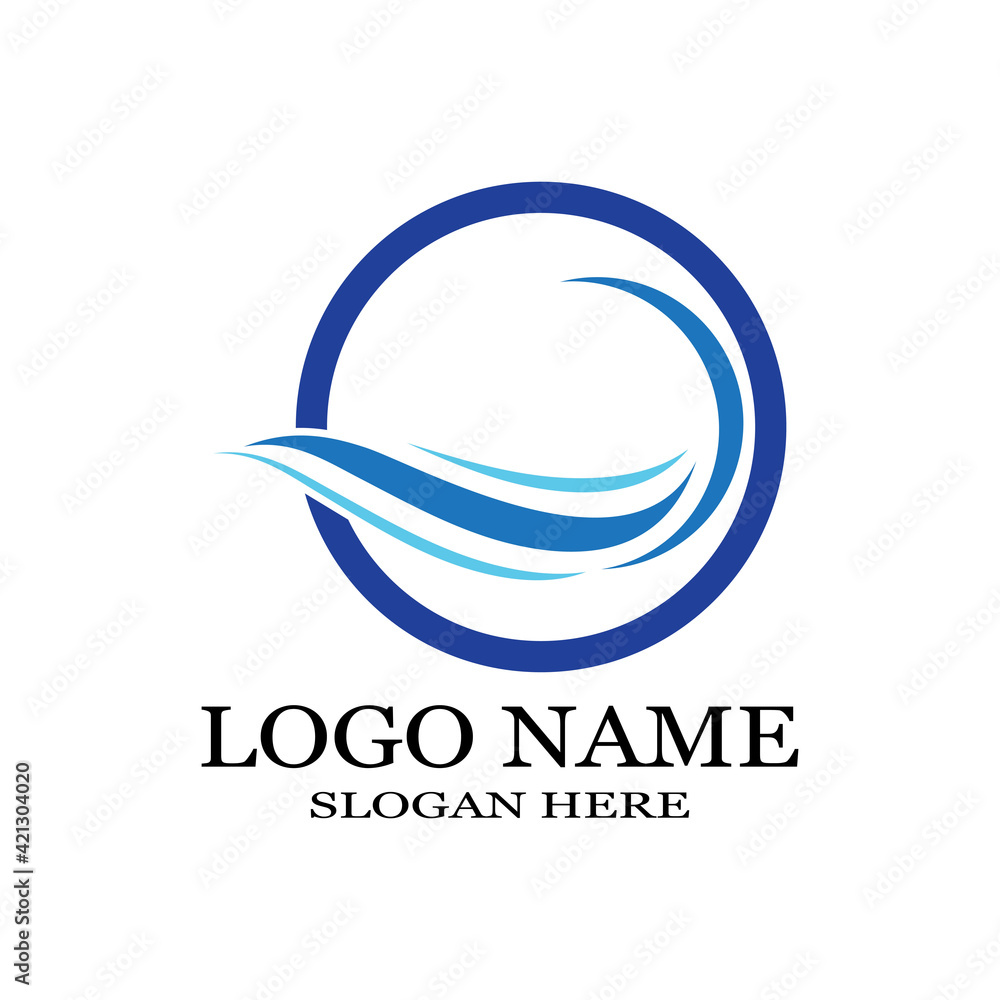 Water wave icon vector illustration design logo Water wave icon vector illustration design logo