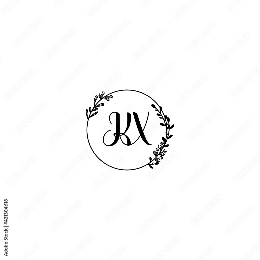 KX initial letters Wedding monogram logos, hand drawn modern minimalistic and frame floral templates KX initial letters Wedding monogram logos, hand drawn modern minimalistic and frame floral templates