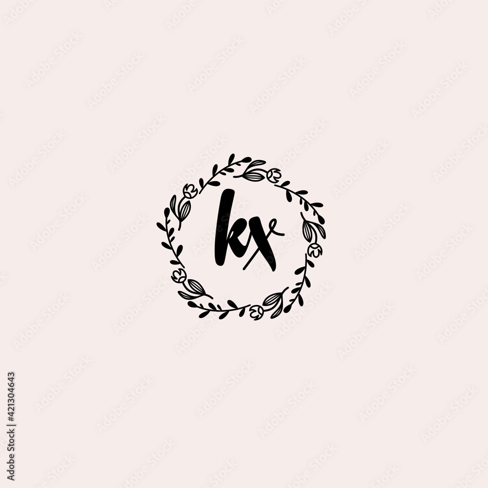 KX initial letters Wedding monogram logos, hand drawn modern minimalistic and frame floral templates KX initial letters Wedding monogram logos, hand drawn modern minimalistic and frame floral templates