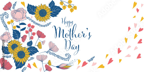 Love floral illustration