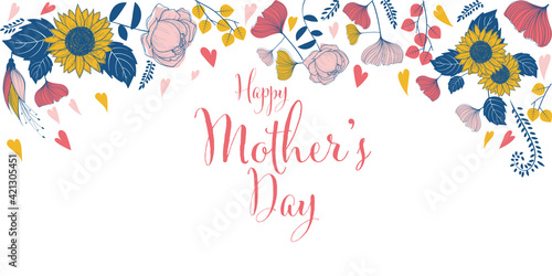 Love floral illustration