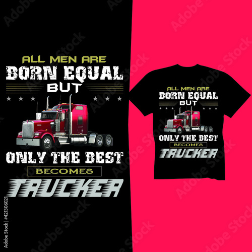 Trucker T-shirt design 