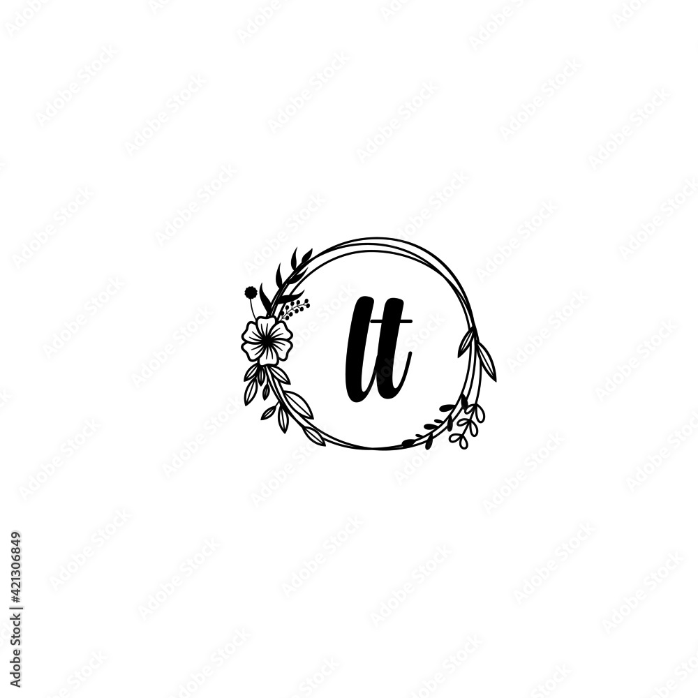 LT initial letters Wedding monogram logos, hand drawn modern minimalistic and frame floral templates LT initial letters Wedding monogram logos, hand drawn modern minimalistic and frame floral templates