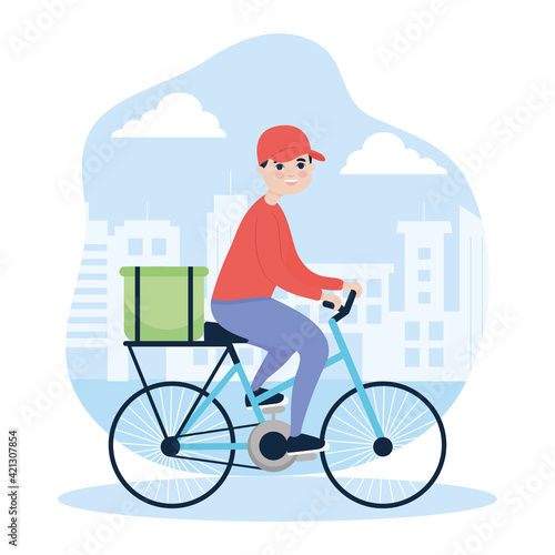 delivery man smiling