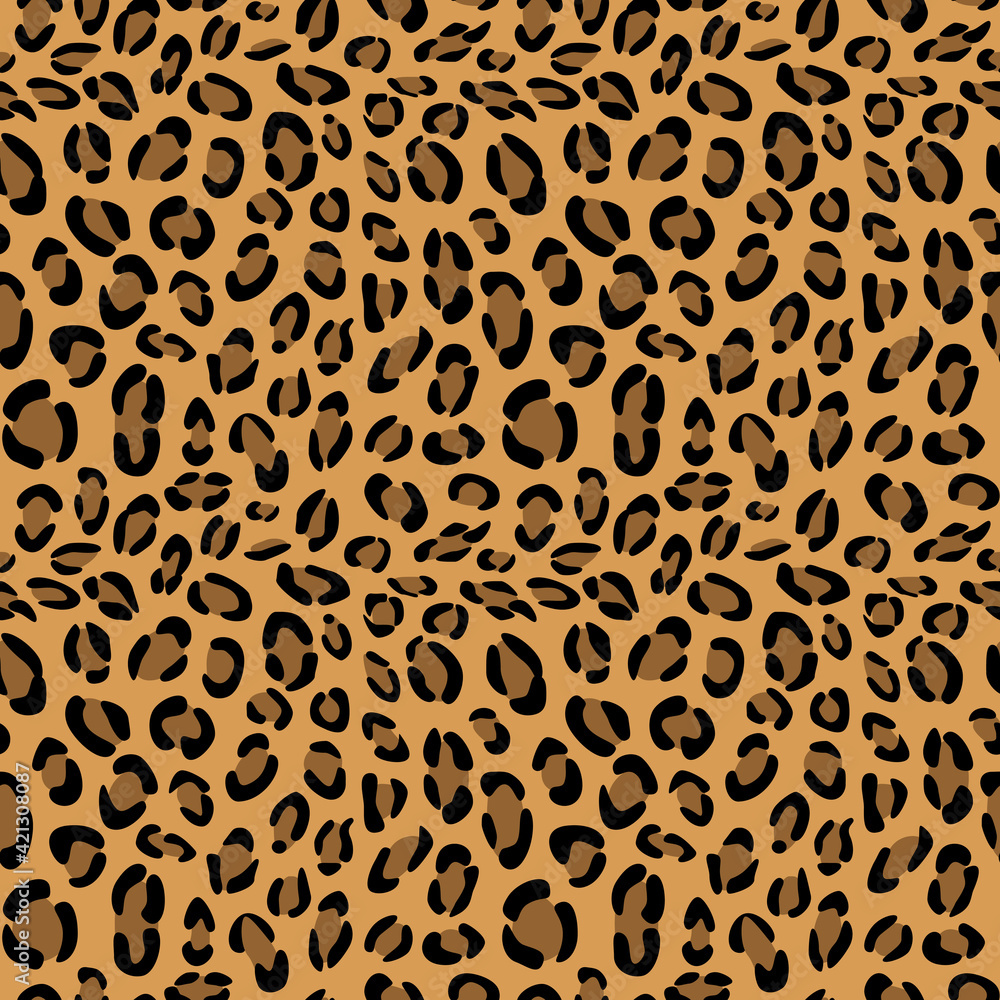Seamless pattern of leopard skin. Background design, textile decoration, animalistic print. Seamless pattern of leopard skin. Background design, textile decoration, animalistic print.