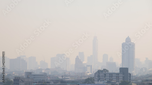 The particulate matter  PM2.5  reached hazardous levels in Thailand s capital. Bangkok Thailand.