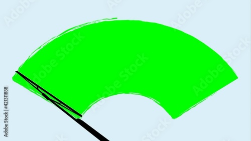 Check Wiper wipers cleans the windshield Car windscreen wipe glass Vector fun funny clean cleans window brush wiper blades arm blade in car removes streaks water drop Repair Wish Rain raining Window