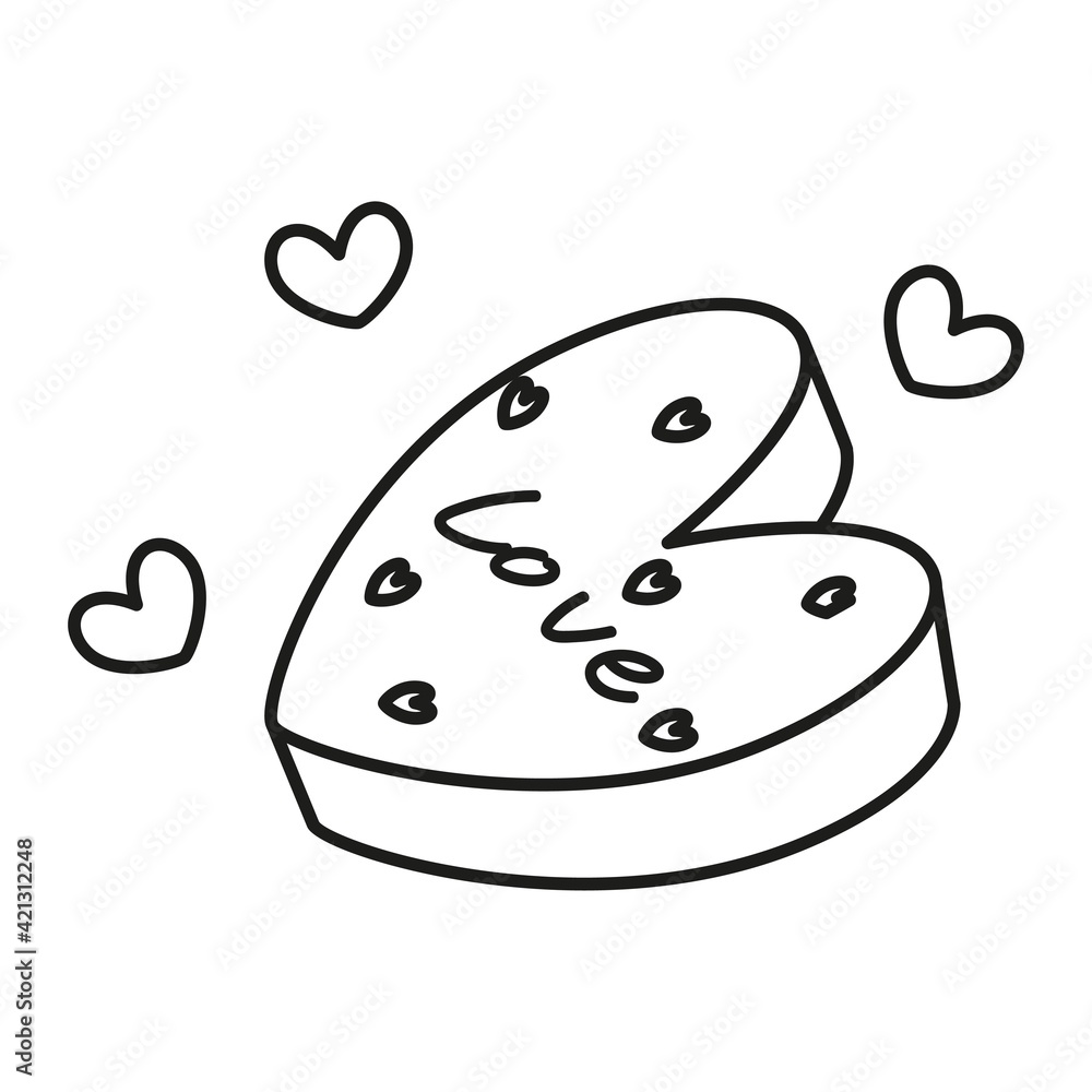 Isolated valentines gift box. Valentines day - Vector illustration Isolated valentines gift box. Valentines day - Vector illustration