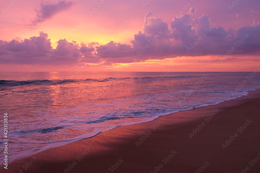Colorful sunset over the sea.