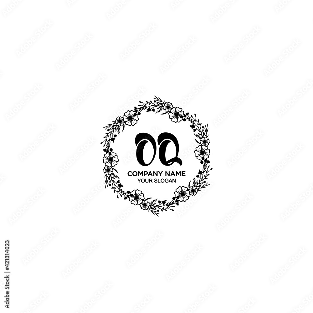 OQ initial letters Wedding monogram logos, hand drawn modern minimalistic and frame floral templates OQ initial letters Wedding monogram logos, hand drawn modern minimalistic and frame floral templates