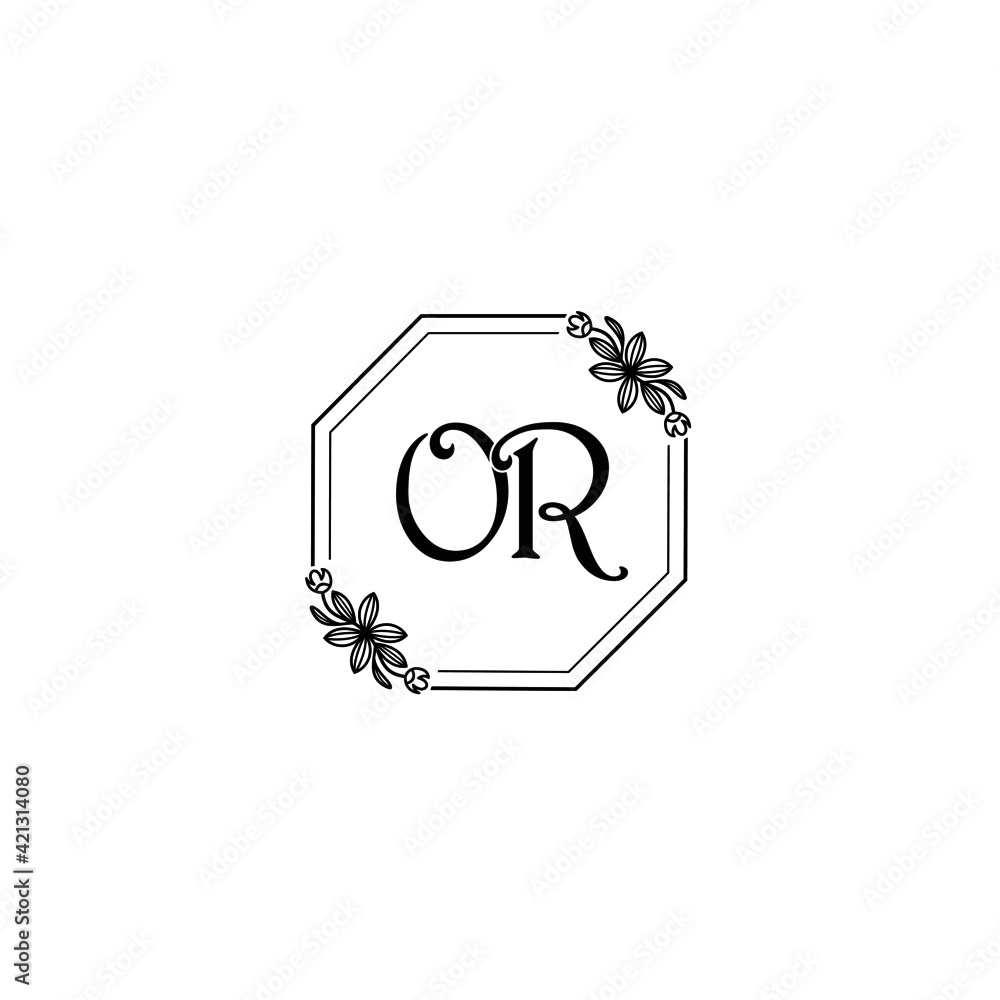 OR initial letters Wedding monogram logos, hand drawn modern minimalistic and frame floral templates OR initial letters Wedding monogram logos, hand drawn modern minimalistic and frame floral templates