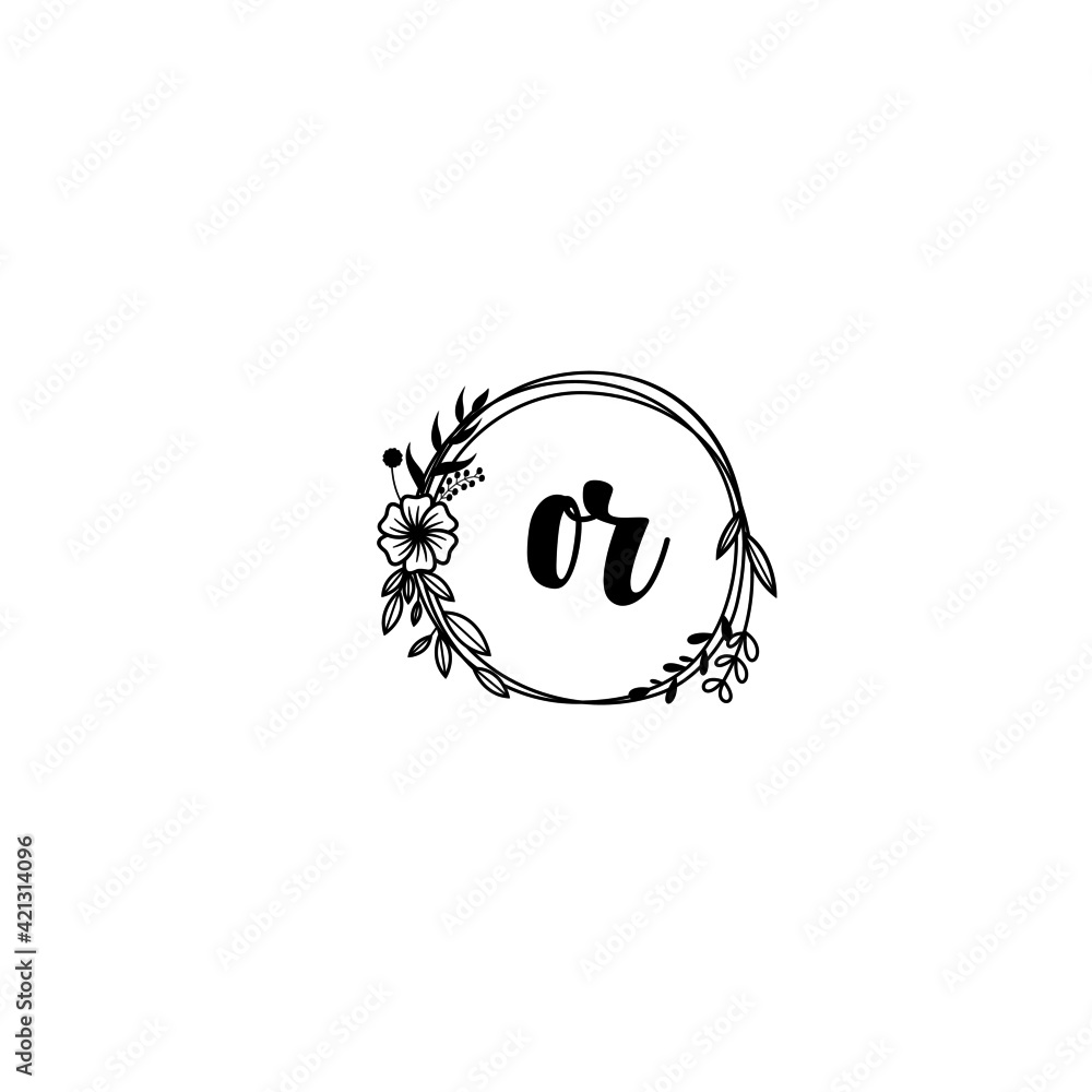 OR initial letters Wedding monogram logos, hand drawn modern minimalistic and frame floral templates OR initial letters Wedding monogram logos, hand drawn modern minimalistic and frame floral templates