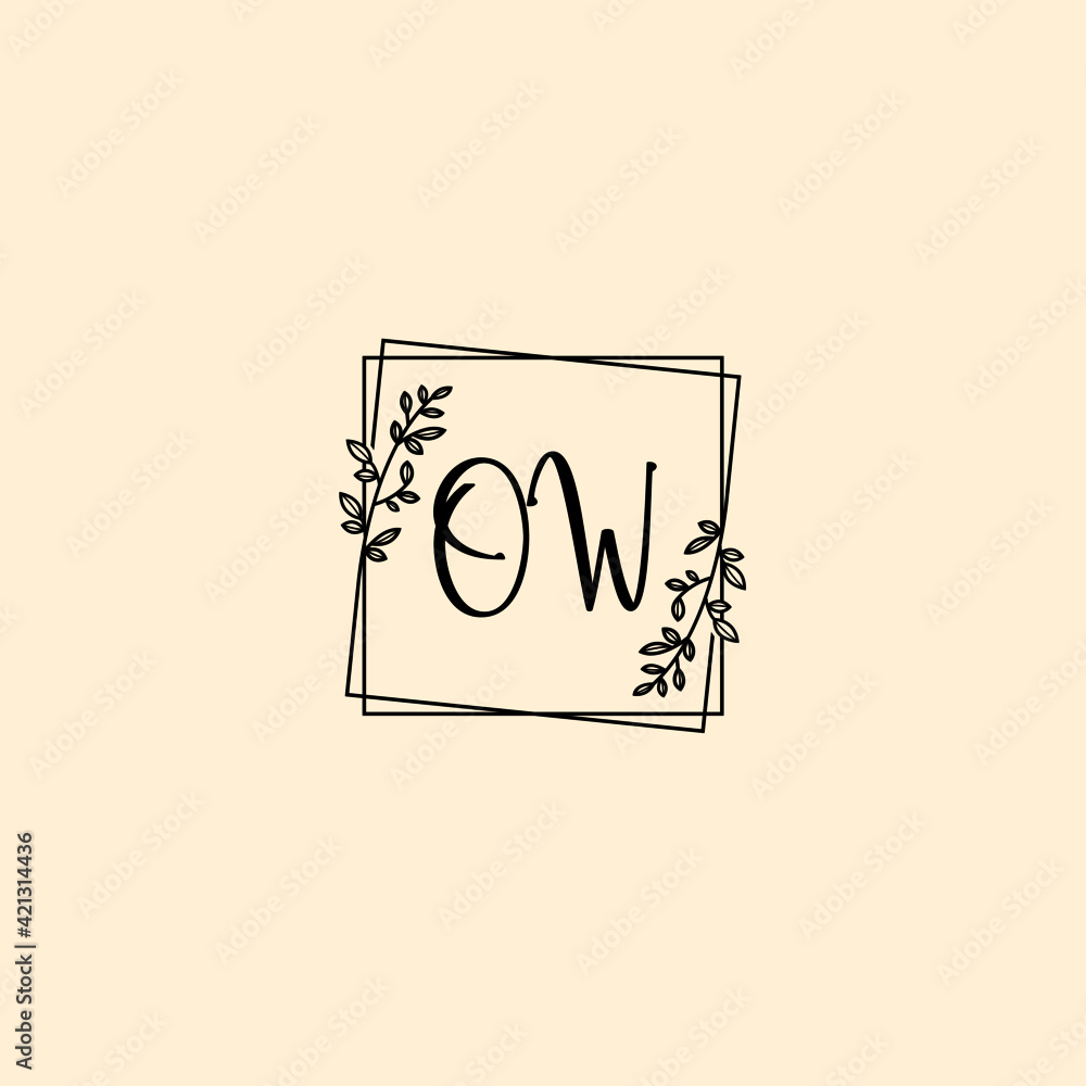 OQ initial letters Wedding monogram logos, hand drawn modern minimalistic and frame floral templates OQ initial letters Wedding monogram logos, hand drawn modern minimalistic and frame floral templates