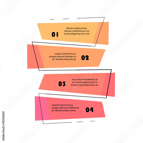 Modern abstract geometric background with various rounded linear shapes. Vector illustration of dynamic composition.