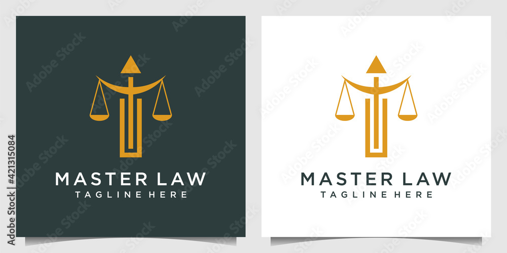 Master law justice logo design with creative concept. logo design law firm, law office, attorney service Master law justice logo design with creative concept. logo design law firm, law office, attorney service
