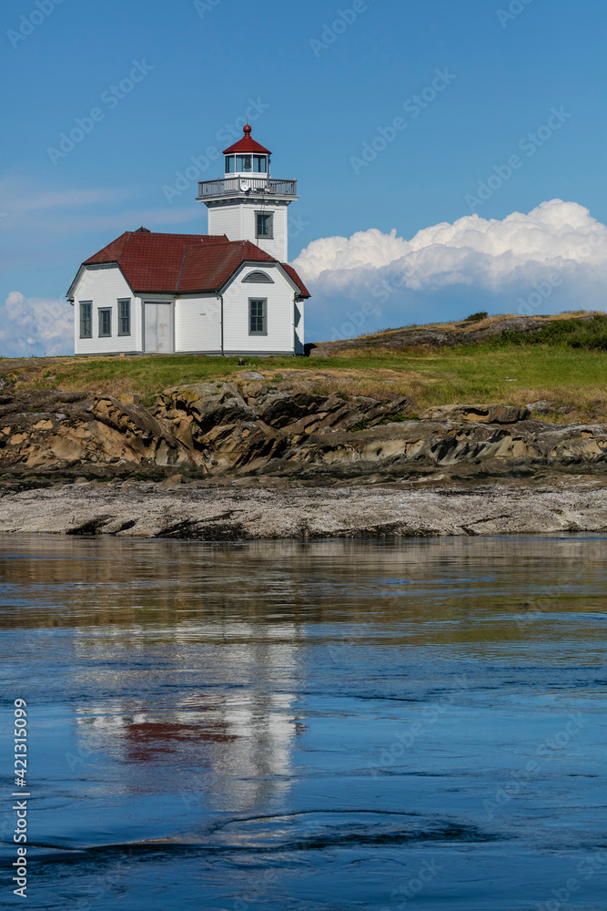 USA, Washington State, San Juan Islands. Lighthouse on Patos Island.