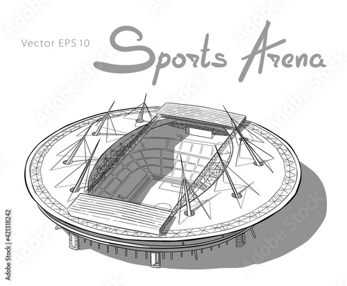 Sketch of the new stadium in Saint-Petersburg.