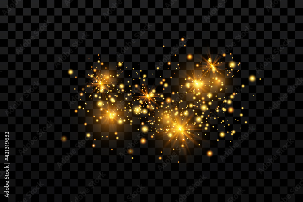 Golden bright particles, bokeh background, luxury glitter.Vector. Golden bright particles, bokeh background, luxury glitter.Vector.