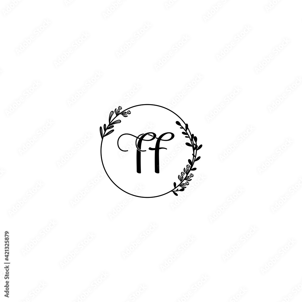 TF initial letters Wedding monogram logos, hand drawn modern minimalistic and frame floral templates TF initial letters Wedding monogram logos, hand drawn modern minimalistic and frame floral templates